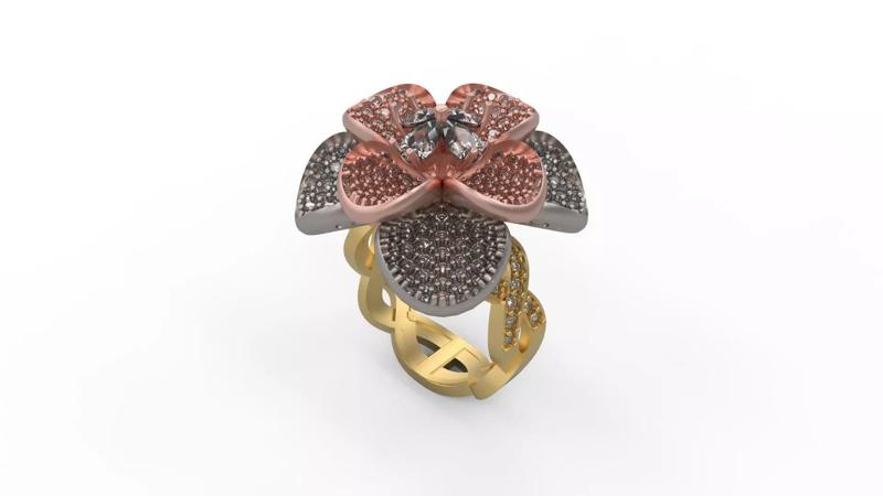 Woman Solitaire Ring 557