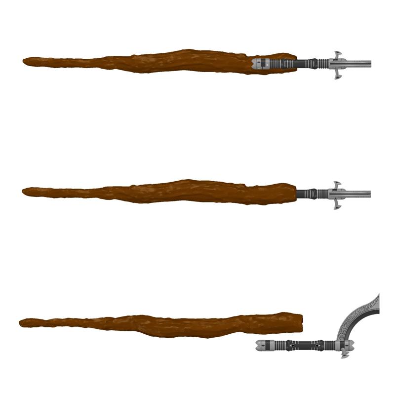 Darth Maul Lightsaber With Walking Stick Scabbard | Available Thematic Saber Plinth | By Collins Creations 3D