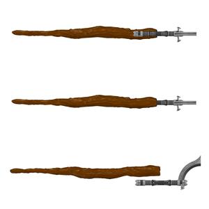 Darth Maul Lightsaber With Walking Stick Scabbard | Available Thematic Saber Plinth | By Collins Creations 3D