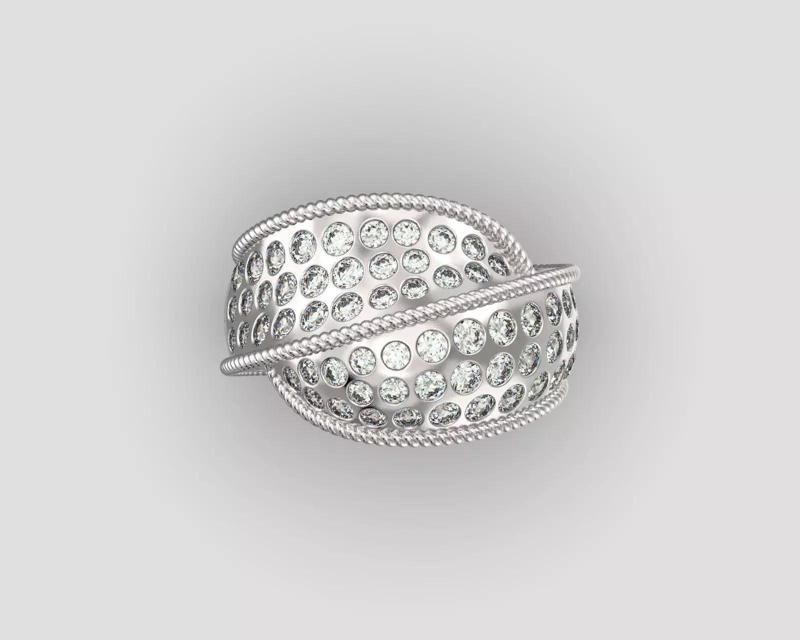 Ring 222 Pave ring rope