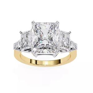 Printable 3D jewelry model of Solitaire Lady Ring with Diamond