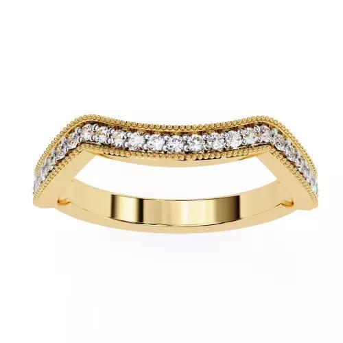 Printable 3D jewelry model of Solitaire Lady Ring with Diamond