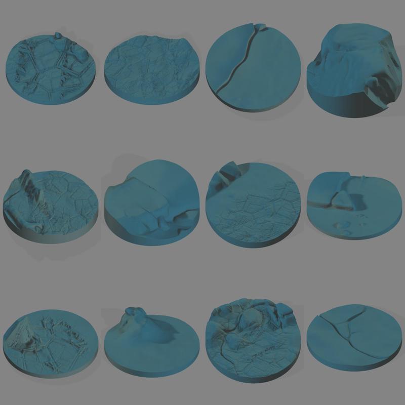 12 Arctic Base Toppers – 25–40 mm | Grimdark Miniature & Gameboard Terrain Set