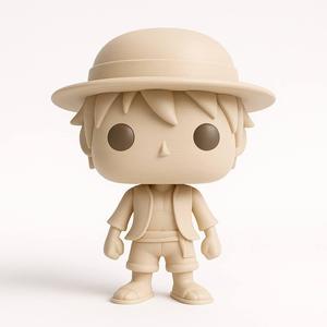 Minimalist Chibi Figure of Luffy