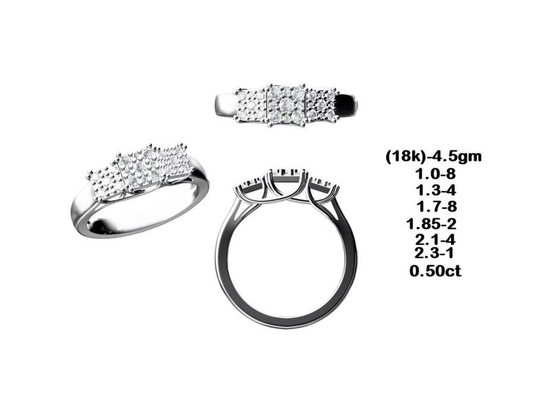 R12451 diamond engagement ring gold