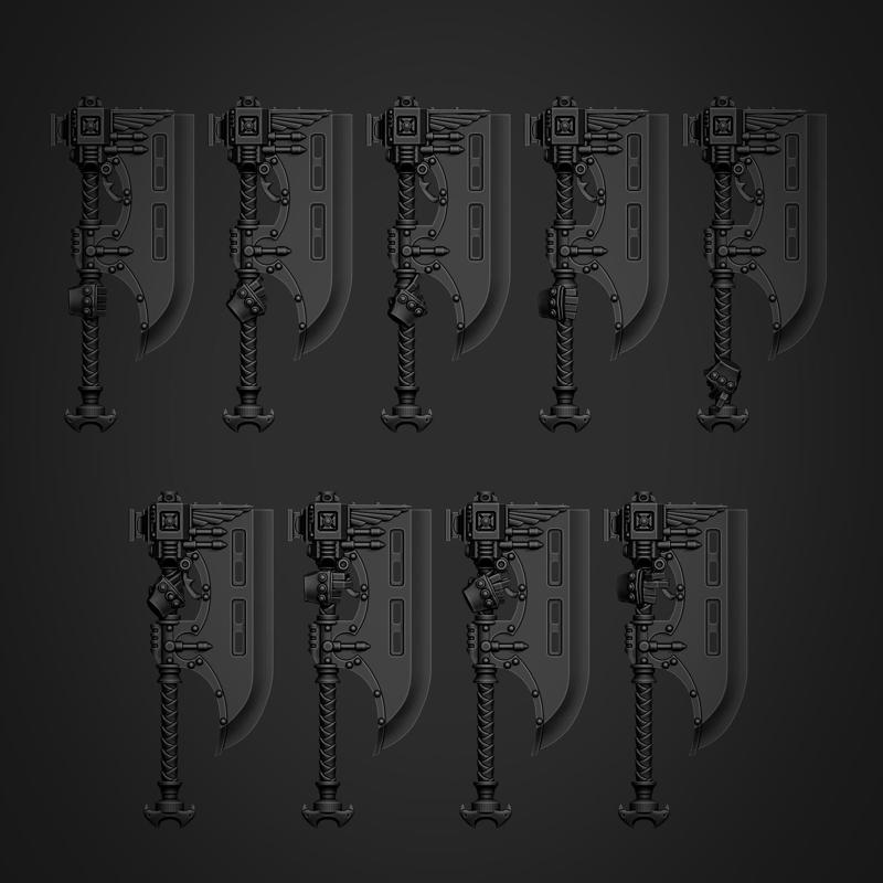 Golden Janitor Weapon Bits - Preator Gun Axe