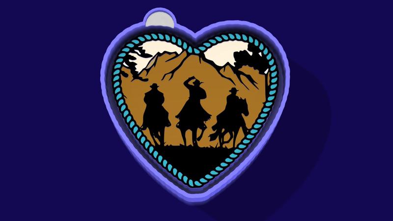 🤠💙 Wild Hearts Ride – Freshie, Keychain & Resin Mold