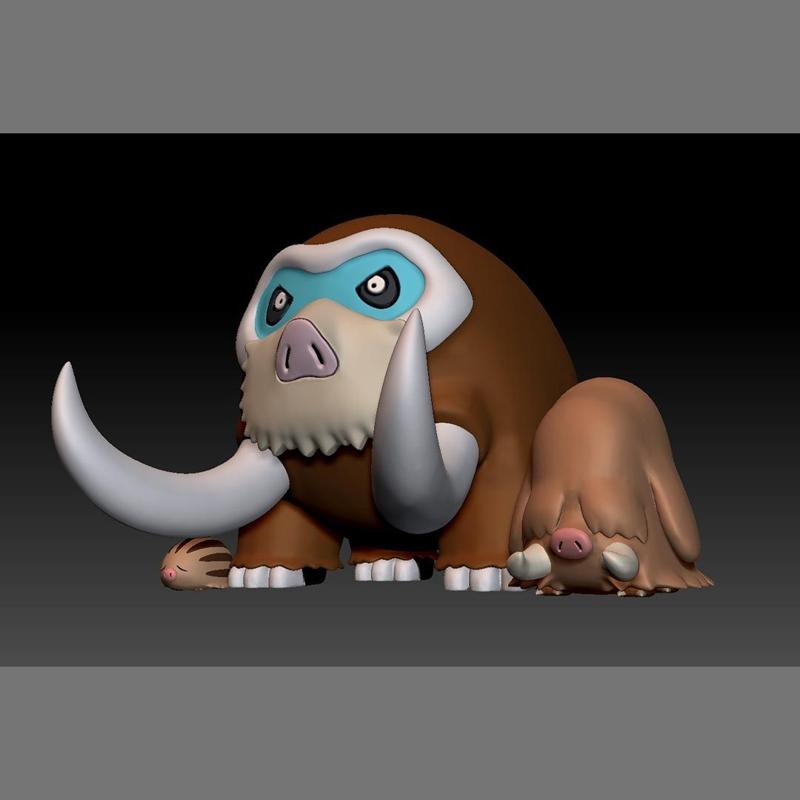 Pokemon Swinub Piloswine Mamoswine