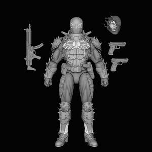 agent venom HEAD ARMOR AND GUNS