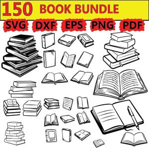 150 Book bundle,svg,dxf, EPS,png,pdf,file