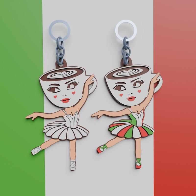 Capuchin ballerina key ring Italy
