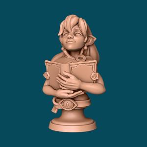 Hadrey, a halfling warlock - bust
