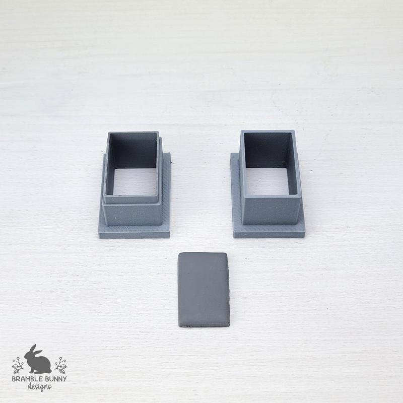 Set Of Eight Rectangle Polymer Clay Cutters