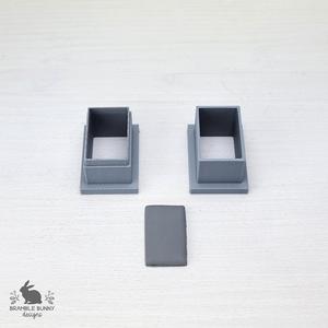 Set Of Eight Rectangle Polymer Clay Cutters