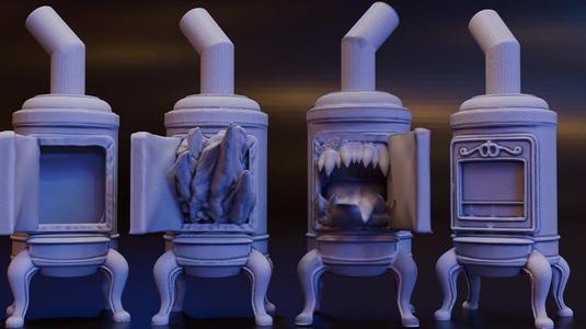 Animated Stove + Stove Mimic (DND / TTRPG)