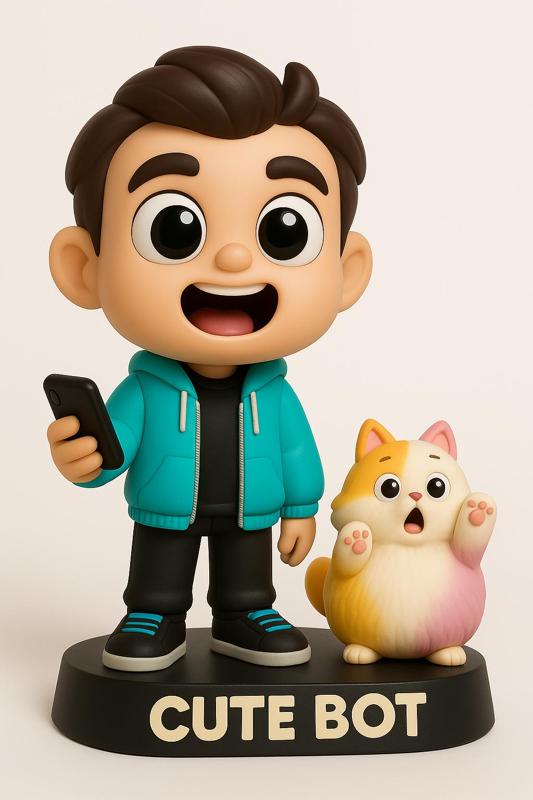 Man and Cat Duo Tabletop