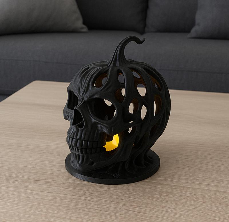 VORONOI SKELETON PUMPKIN HEAD / HALLOWEENDECOR / HOMEDECOR / DESIGNER / STL / VORONOI