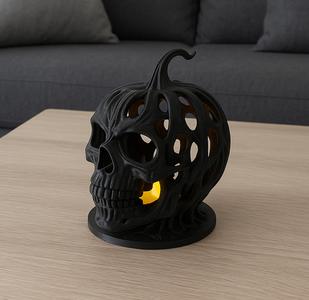 VORONOI SKELETON PUMPKIN HEAD / HALLOWEENDECOR / HOMEDECOR / DESIGNER / STL / VORONOI