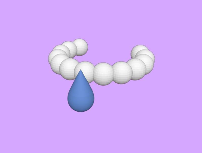 Necklace 2.2 - drop of water pendant for LPS