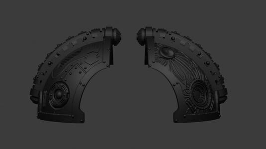 Iron Hands Saturnine Pauldrons