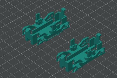 Hornby 466 bogie for PLA printers