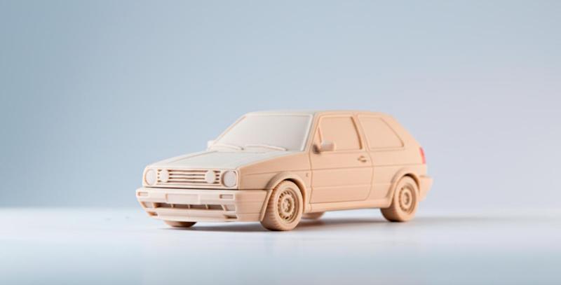 Volkswagen Golf MK2 3D Model Car