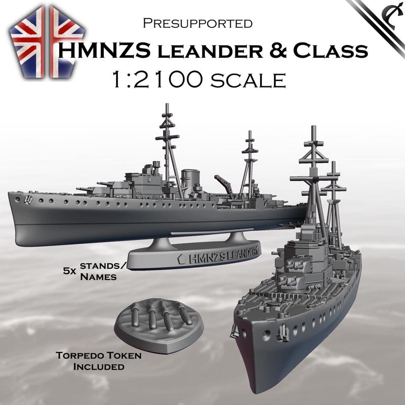 HMNZS Leander & Leander Class  -  Royal Navy  -  Presupported