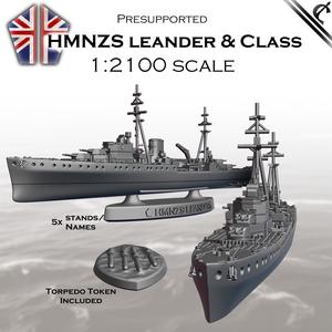 HMNZS Leander & Leander Class  -  Royal Navy  -  Presupported