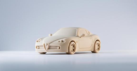 Alfa Romeo 8C 3D Model Scale