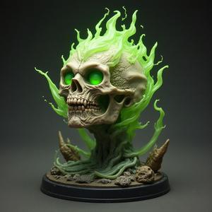Spectral Skull: 28-32mm Fantasy Miniature