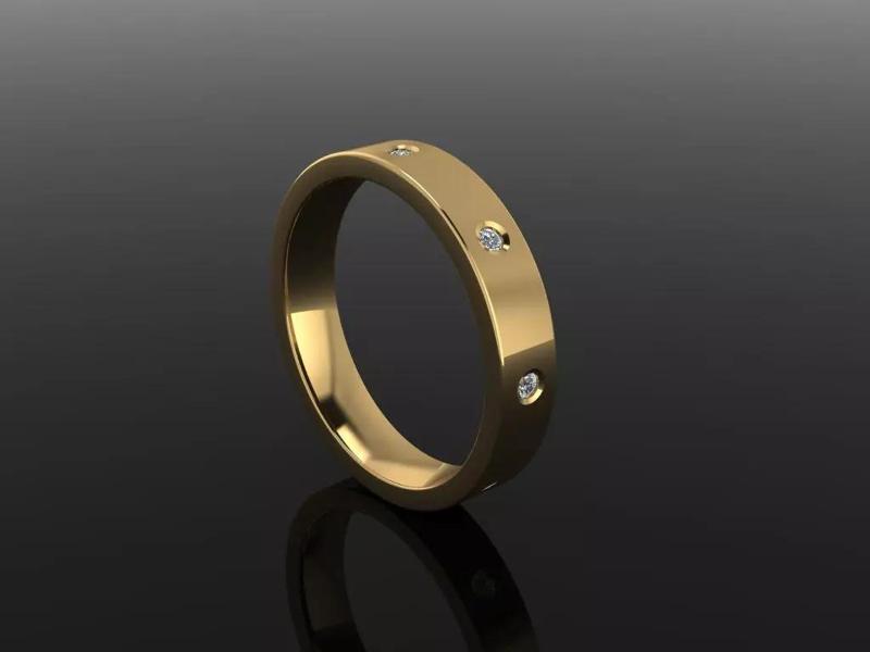 Box Band Spaced Infinity Diamond Ring