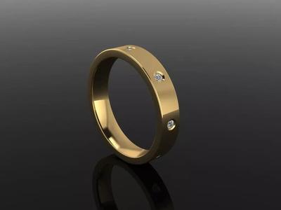 Box Band Spaced Infinity Diamond Ring