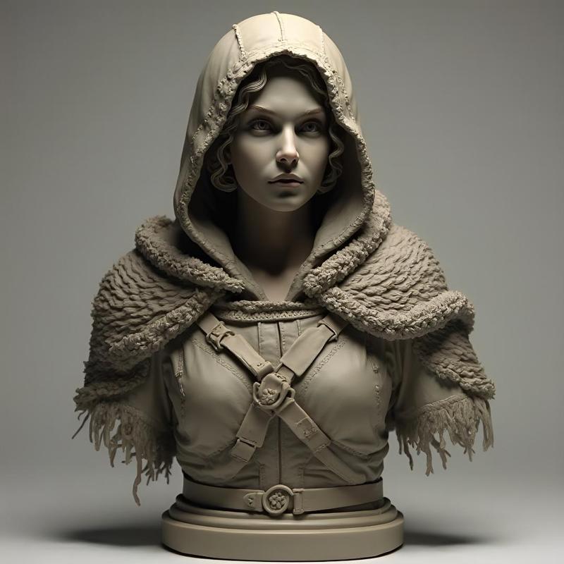 Fantasy Bust: Hooded Warrior Head