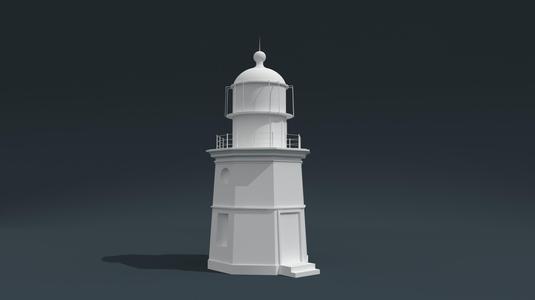 Lighthouse on Cape Meganom Crimea 3D model
