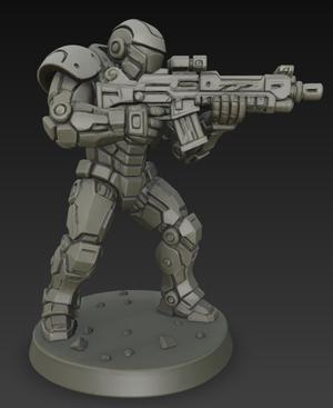 futuristic robot soldier