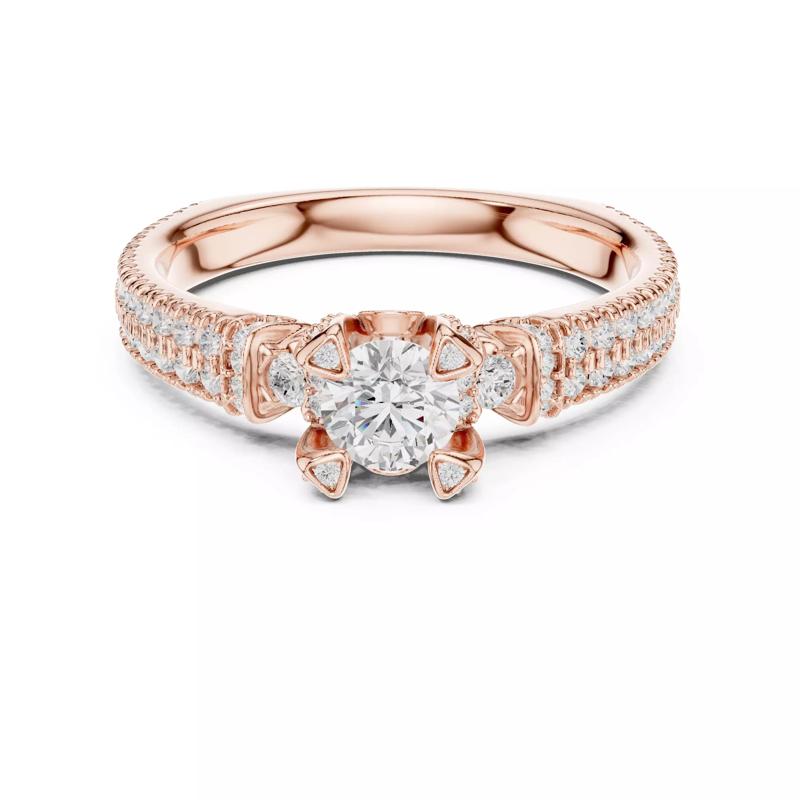 Euro Shank Round Cut Diamond Wedding Ring 3DM STL Video