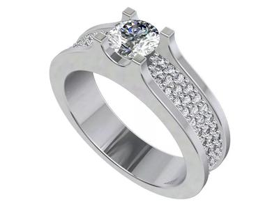 Engagement Ring  STL File Format ready For 3D Printing - CC75