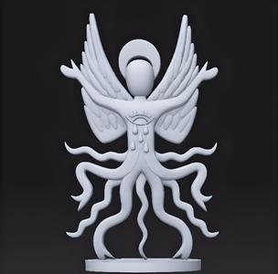 Biblically accurate angel Dominion 3d printable with base
