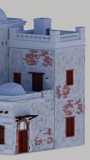 2-storey house for dioramas - nativity scenes 3d model