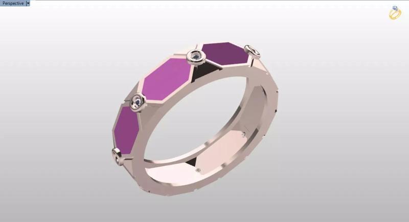 eternity enamel wedding ring