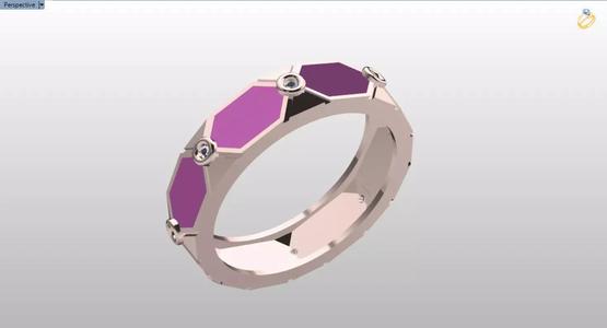 eternity enamel wedding ring