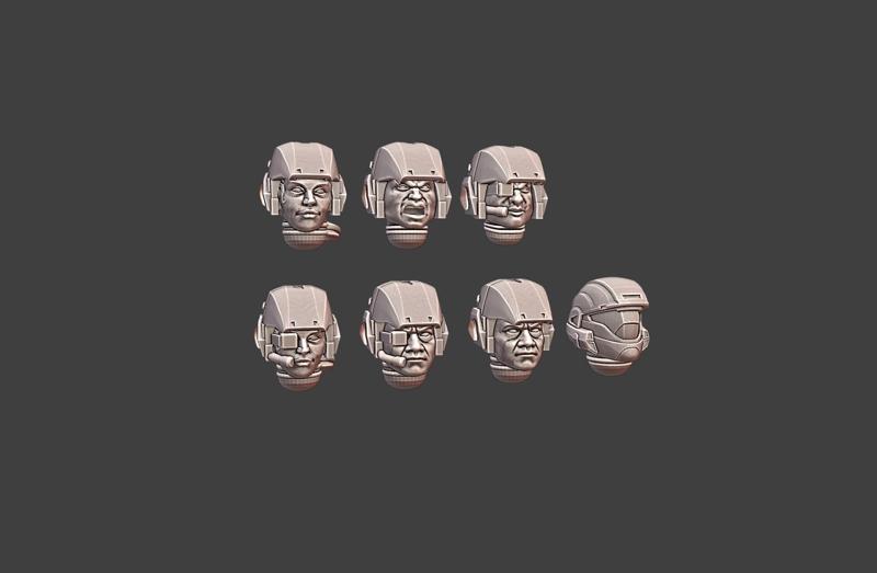 Halo Marine Heads - Canadian Guard - Colonial Marine