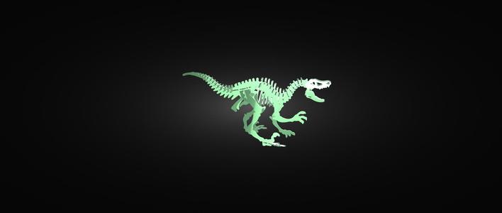 Dinosaur skeleton figurin