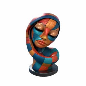 Patchwork Muse - Abstract Woman Bust