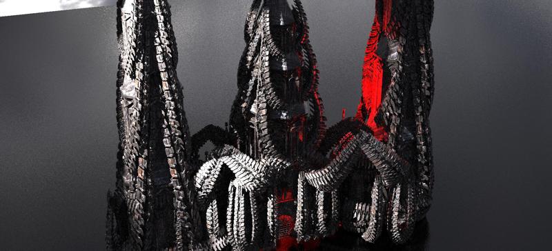 Horror Dark Spine Arch Cathedral Kitbash 3