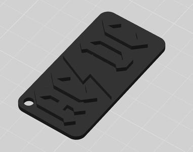 Minimalist ACDC keychain