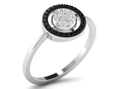 Light Weight White Gold Diamond Ring  -DR-6317