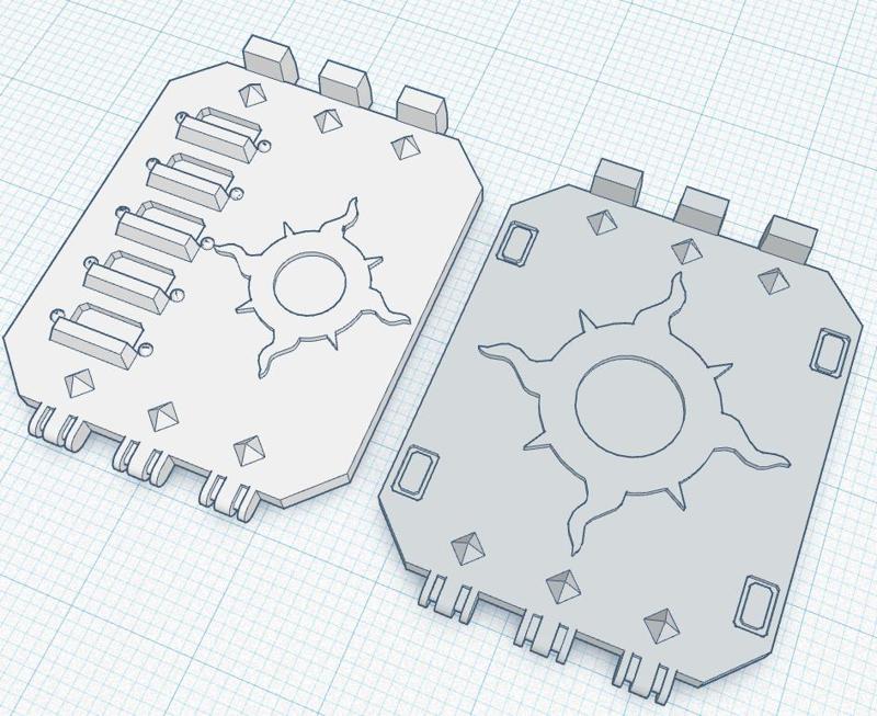 Grimdark Ground Plunderer Doors for the 15th Legion of Psyker Marines