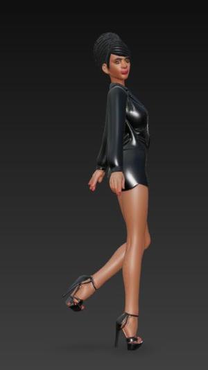 Doll figurine, girl, beautiful girl, doll, female doll, doll in dress, shoes and with long hair.