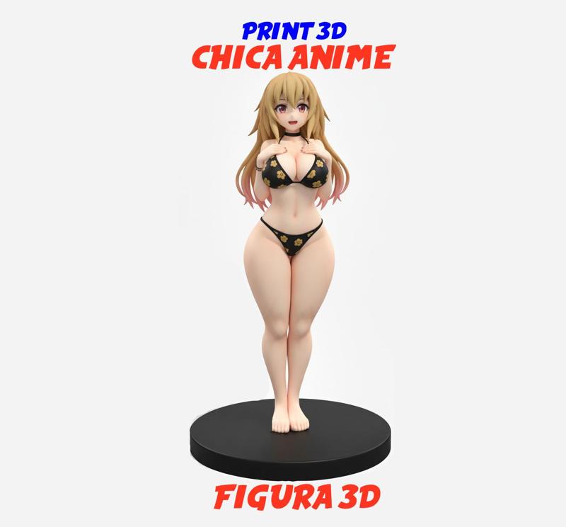 LILI - ANIME GIRL 3D SCULPTURE - BASE INCLUDED